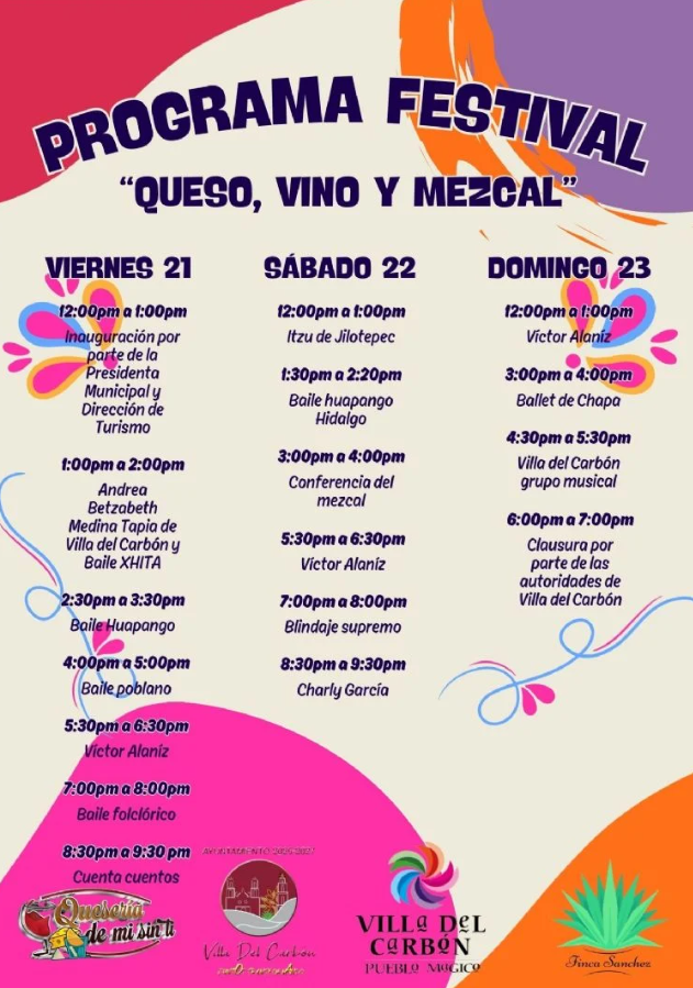 Villa del Carbón se prepara para el Festival del queso, vino y mezcal