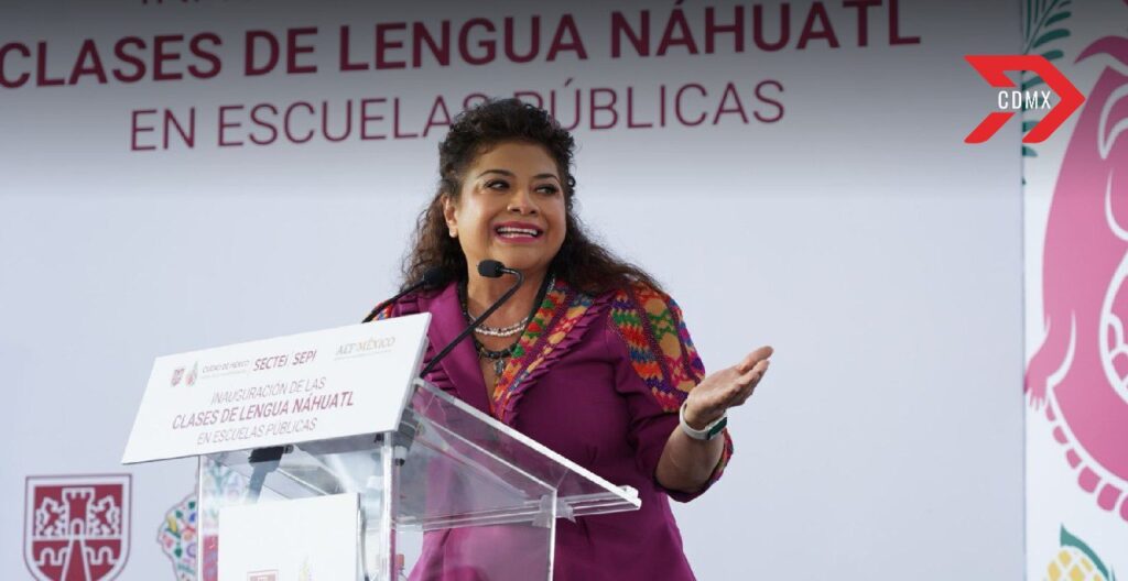 Clara Brugada asiste a la inauguración de las Clases de Lengua Náhuatl en Escuelas Públicas