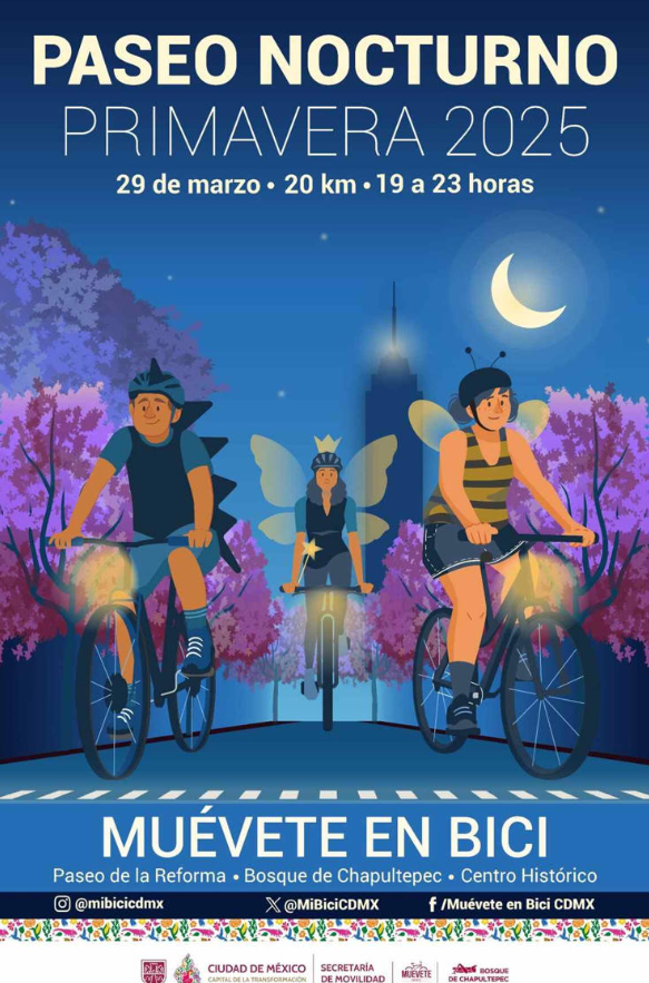 Participa en el Paseo Nocturno de Primavera 2025 en CDMX ¡Totalmente GRATIS!