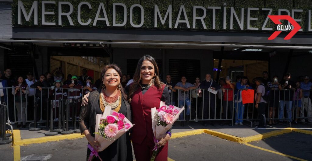 ¿Qué acciones realizó Clara Brugada en el mercado Martínez de la Torre?