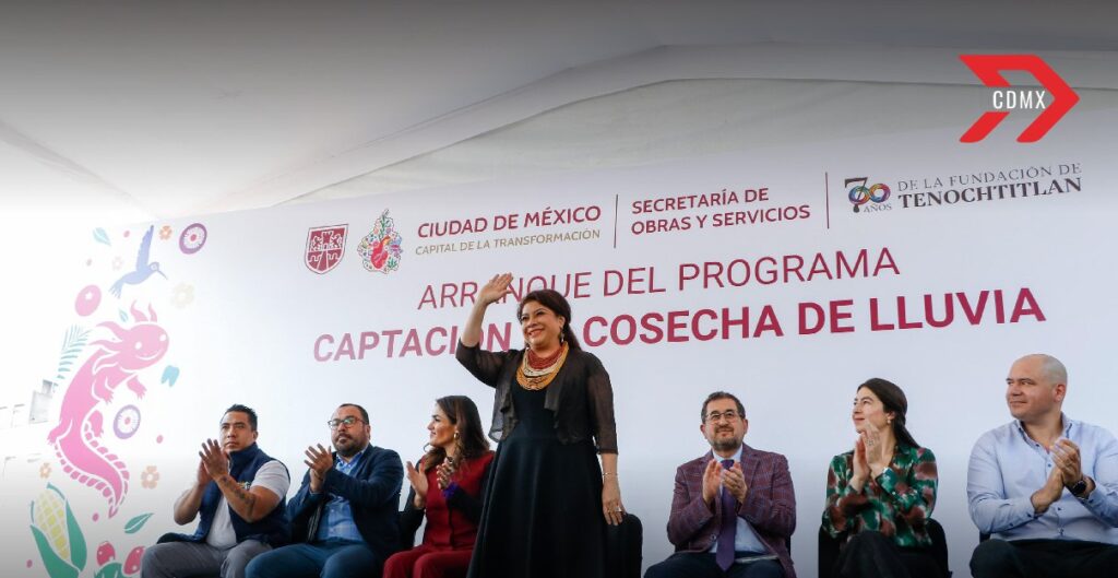 Clara Brugada impulsa la captación de agua de lluvia en mercados públicos de la CDMX