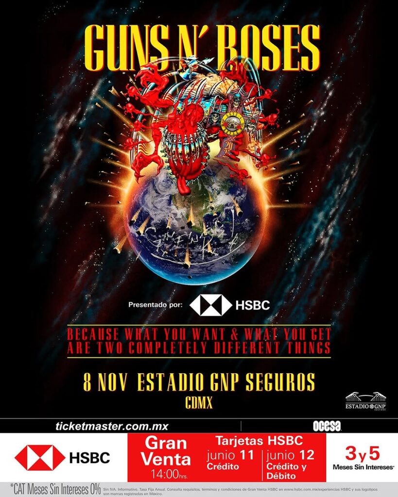 CONCIERTO GUNS AND ROSES CDMX 2025