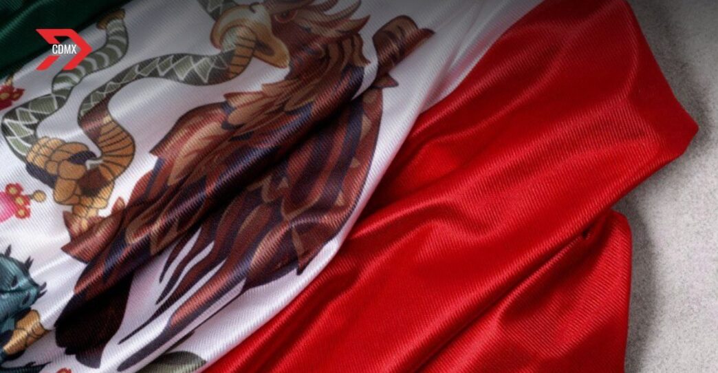 Mujer quema bandera