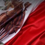Mujer quema bandera