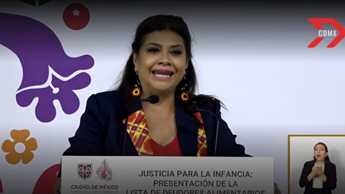 Clara Brugada presenta la lista de deudores alimentarios de la CDMX