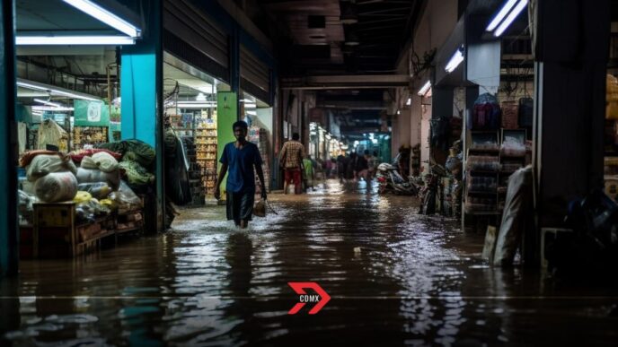 inundación negocios CDMX
