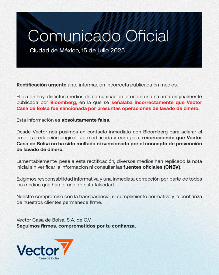 cinco compañías interesadas en Vector