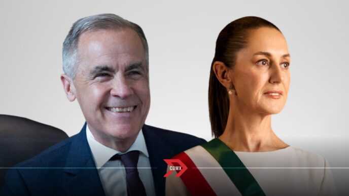 Claudia Sheinbaum anuncia visita oficial a México del primer ministro de Canadá