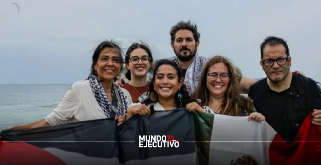 Siete mexicanos entre tripulantes de la Flotilla Global Sumud interceptada en Gaza