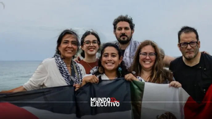 Siete mexicanos entre tripulantes de la Flotilla Global Sumud interceptada en Gaza