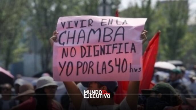 Marcha por 40 horas laborales en CDMX: protesta y disturbios
