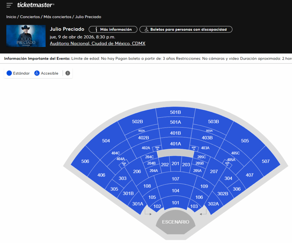 El músico de banda Julio Preciado se despedirá de los escenarios con un concierto en el Auditorio Nacional de la Ciudad de México, el jueves 9 de abril de 2026
