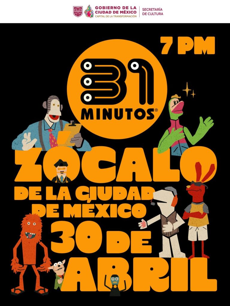 ¿Cuándo y a qué hora es el concierto de 31 Minutos en el Zócalo de la CDMX este 2026?
