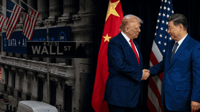 Los mercados reaccionaron negativamente a la falta de acuerdos entre Estados Unidos y China sobre Irán y comercio. Las tecnológicas lideraron las pérdidas y el petróleo superó los 104 dólares. El rendimiento de los bonos del Tesoro aumentó el temor a una inflación persistente.