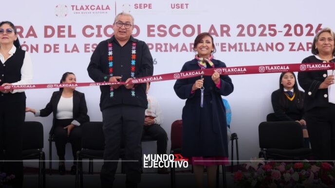Lorena Cuéllar inaugura nuevas instalaciones en escuelas primarias de Tlaxcala