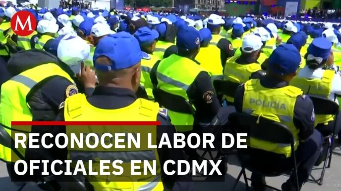 Elementos de seguridad y servidores públicos de la Ciudad de México durante operativo del Mundial 2026