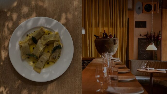 Interior de restaurante de comfort food en la Ciudad de México con ambiente acogedor y platillos reconfortantes