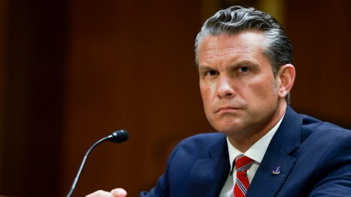Pete Hegseth, secretario de Defensa de Estados Unidos, durante audiencia en el Congreso solicitando fondos adicionales para el conflicto con Irán