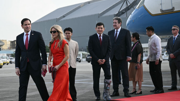 El secretario de Estado de Estados Unidos, Marco Rubio, durante su visita diplomática a Manila para la reunión de cancilleres de ASEAN