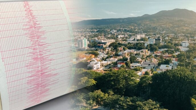 Mapa de México mostrando el epicentro del sismo de magnitud 7.4 en las costas de Chiapas, cerca de Ciudad Hidalgo
