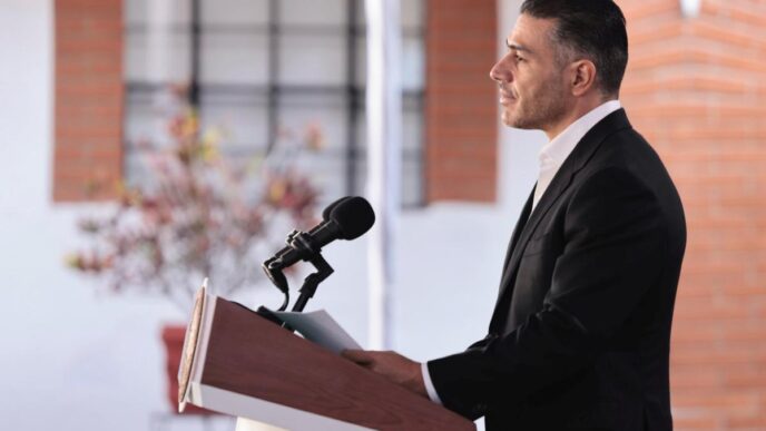 Omar García Harfuch, titular de la Secretaría de Seguridad y Protección Ciudadana, en conferencia sobre acciones contra el CJNG