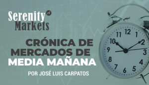 Pantallas digitales mostrando gráficas bursátiles con tendencias alcistas en el sector tecnológico y caídas en petróleo