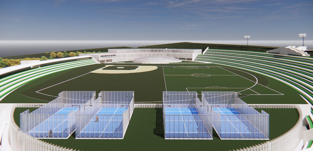 Alejandro Armenta y Rommel Pacheco colocan la primera piedra de la Universidad del Deporte en Puebla