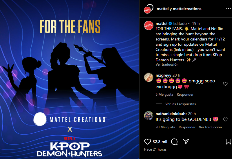 muñecas de Kpop Demon Hunters hechas por Mattel y Hasbro